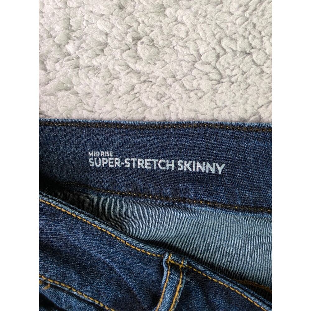 Lane Bryant Jeans Womens 18 Short Blue Super Stretch Skinny Mid Rise Dark Wash - Picture 4 of 10